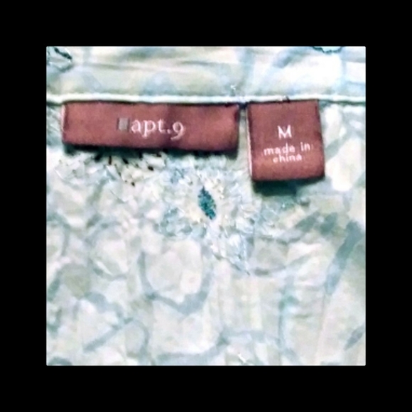 Apt 9 Crinkle Button Down Top Mint Green Size Med - Picture 3 of 3